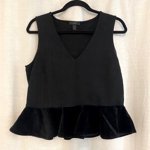 Brand new J.Crew black peplum top